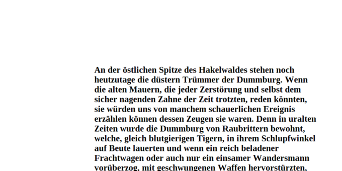 Dummburg - Bildnachweis: Werner Härter